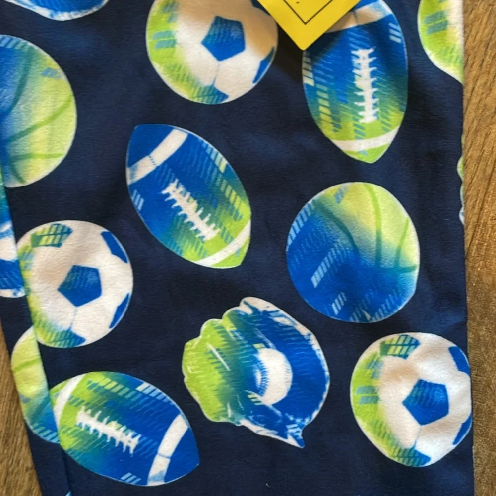 Carter's Snoring Touchdown Pajama Set - Blue, Green,‎ and White